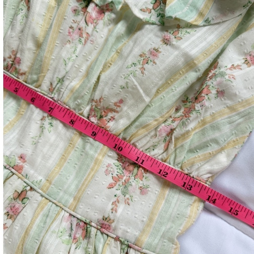 Tularosa Floral Mini Dress Small Ruffle Cottagecore Coquette Pastel Sundress - Picture 5 of 9